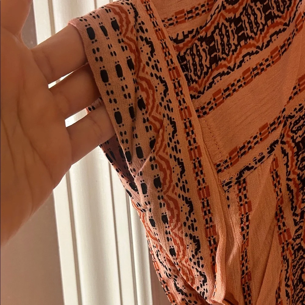 EaselBohemian Striped Women's Top - Pink and Black - Picture 3 of 10